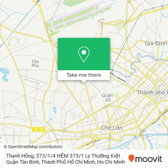 Thanh Hồng, 373 / 1/4 HẺM 373 / 1 Lý Thường Kiệt Quận Tân Bình, Thành Phố Hồ Chí Minh map