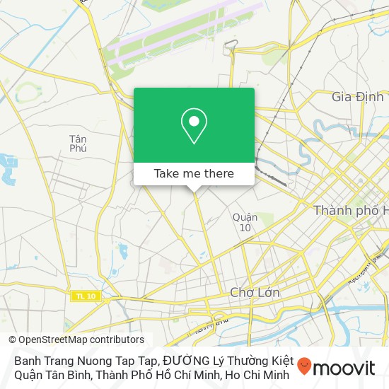 Banh Trang Nuong Tap Tap, ĐƯỜNG Lý Thường Kiệt Quận Tân Bình, Thành Phố Hồ Chí Minh map