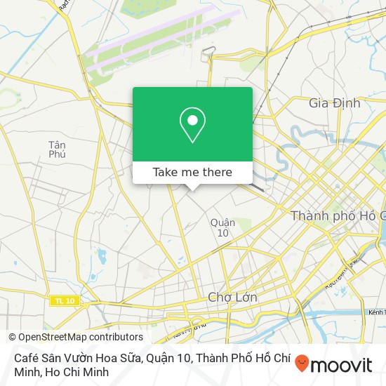 Café Sân Vườn Hoa Sữa, Quận 10, Thành Phố Hồ Chí Minh map