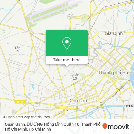 Quán Gánh, ĐƯỜNG Hồng Lĩnh Quận 10, Thành Phố Hồ Chí Minh map