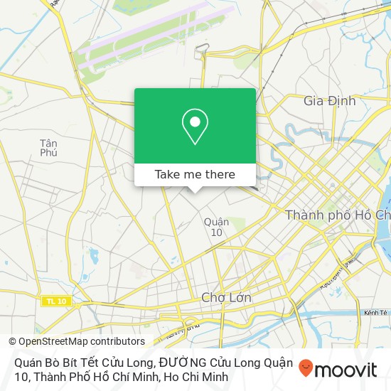 Quán Bò Bít Tết Cửu Long, ĐƯỜNG Cửu Long Quận 10, Thành Phố Hồ Chí Minh map