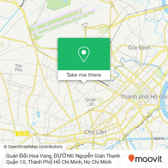 Quán Đồi Hoa Vàng, ĐƯỜNG Nguyễn Gián Thanh Quận 10, Thành Phố Hồ Chí Minh map