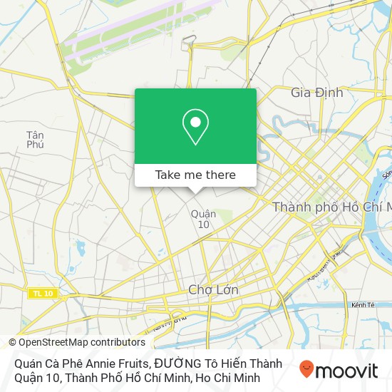 Quán Cà Phê Annie Fruits, ĐƯỜNG Tô Hiến Thành Quận 10, Thành Phố Hồ Chí Minh map