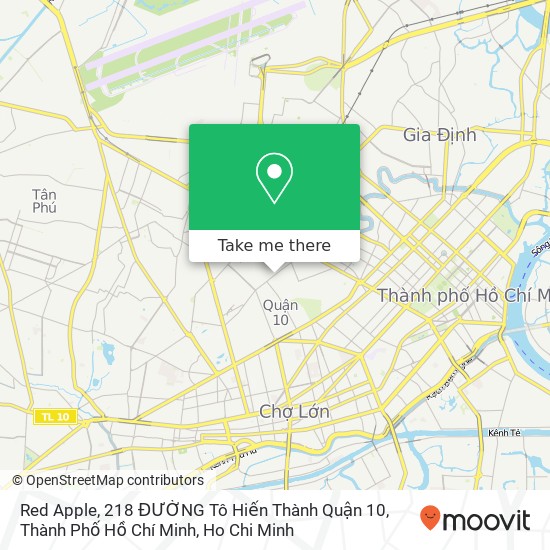 Red Apple, 218 ĐƯỜNG Tô Hiến Thành Quận 10, Thành Phố Hồ Chí Minh map