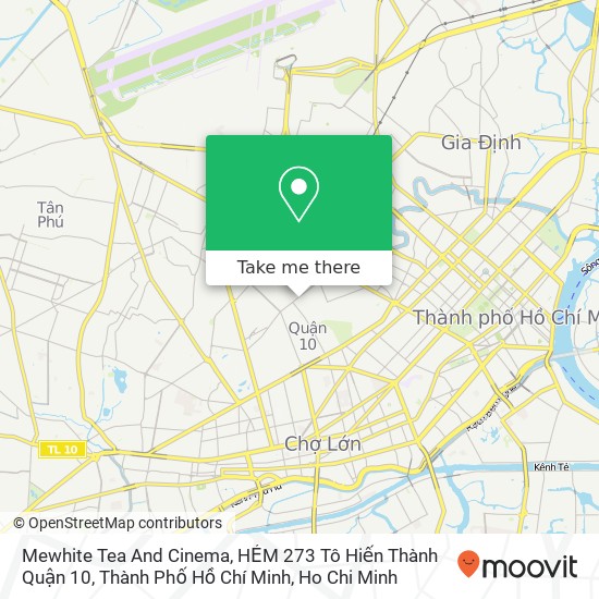 Mewhite Tea And Cinema, HẺM 273 Tô Hiến Thành Quận 10, Thành Phố Hồ Chí Minh map