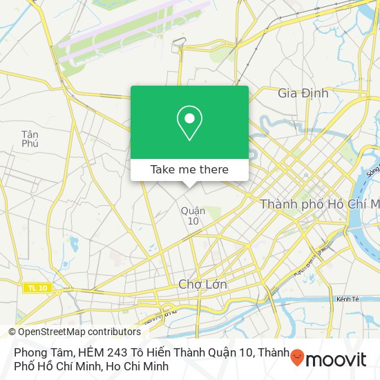 Phong Tâm, HẺM 243 Tô Hiến Thành Quận 10, Thành Phố Hồ Chí Minh map