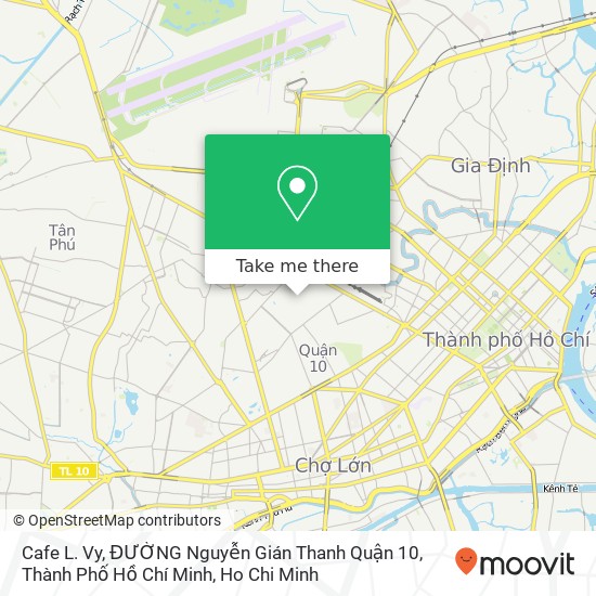 Cafe L. Vy, ĐƯỜNG Nguyễn Gián Thanh Quận 10, Thành Phố Hồ Chí Minh map