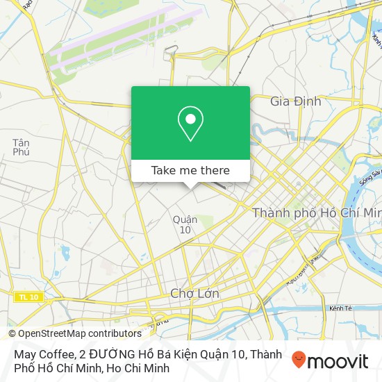 May Coffee, 2 ĐƯỜNG Hồ Bá Kiện Quận 10, Thành Phố Hồ Chí Minh map