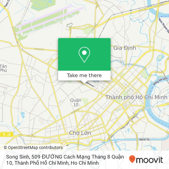 Song Sinh, 509 ĐƯỜNG Cách Mạng Tháng 8 Quận 10, Thành Phố Hồ Chí Minh map