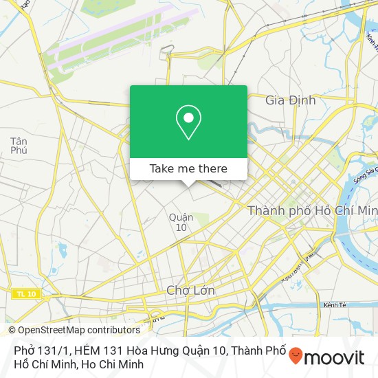 Phở 131 / 1, HẺM 131 Hòa Hưng Quận 10, Thành Phố Hồ Chí Minh map