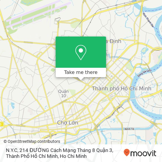 N.Y.C, 214 ĐƯỜNG Cách Mạng Tháng 8 Quận 3, Thành Phố Hồ Chí Minh map