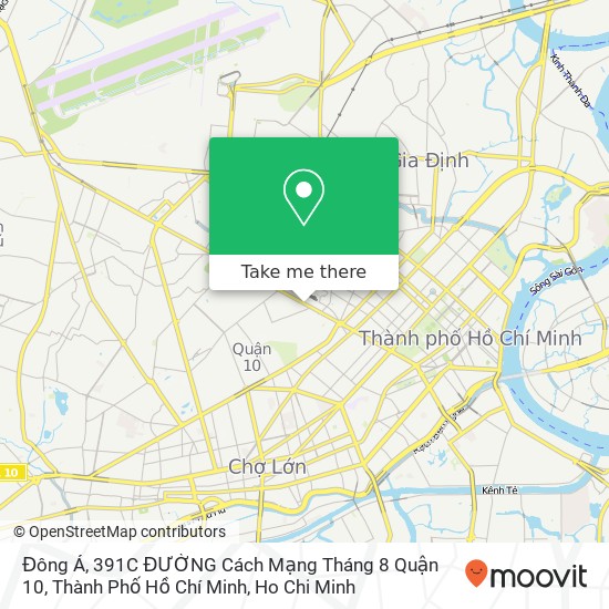 Đông Á, 391C ĐƯỜNG Cách Mạng Tháng 8 Quận 10, Thành Phố Hồ Chí Minh map