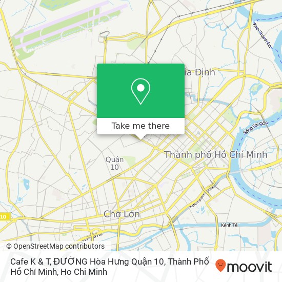 Cafe K & T, ĐƯỜNG Hòa Hưng Quận 10, Thành Phố Hồ Chí Minh map