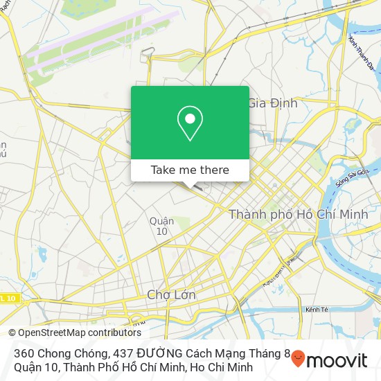 360 Chong Chóng, 437 ĐƯỜNG Cách Mạng Tháng 8 Quận 10, Thành Phố Hồ Chí Minh map