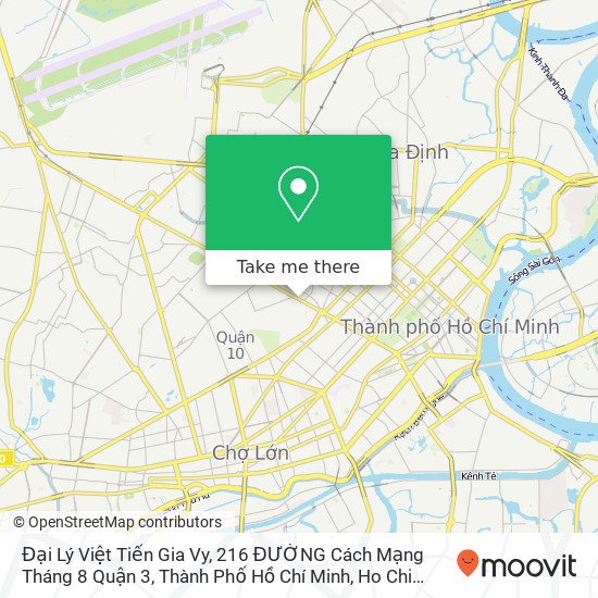 Đại Lý Việt Tiến Gia Vy, 216 ĐƯỜNG Cách Mạng Tháng 8 Quận 3, Thành Phố Hồ Chí Minh map