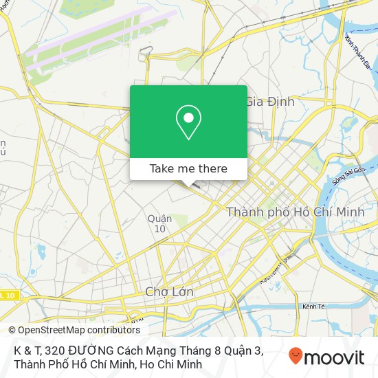 K & T, 320 ĐƯỜNG Cách Mạng Tháng 8 Quận 3, Thành Phố Hồ Chí Minh map