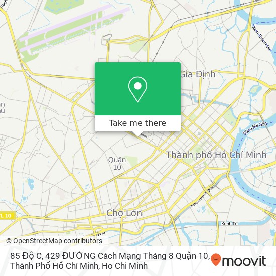 85 Độ C, 429 ĐƯỜNG Cách Mạng Tháng 8 Quận 10, Thành Phố Hồ Chí Minh map