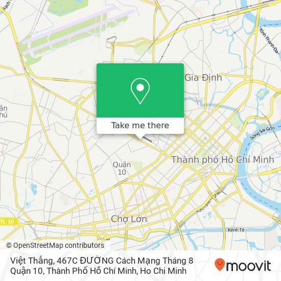 Việt Thắng, 467C ĐƯỜNG Cách Mạng Tháng 8 Quận 10, Thành Phố Hồ Chí Minh map