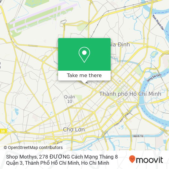Shop Mothys, 278 ĐƯỜNG Cách Mạng Tháng 8 Quận 3, Thành Phố Hồ Chí Minh map
