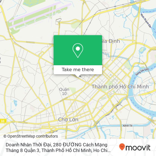 Doanh Nhân Thời Đại, 280 ĐƯỜNG Cách Mạng Tháng 8 Quận 3, Thành Phố Hồ Chí Minh map