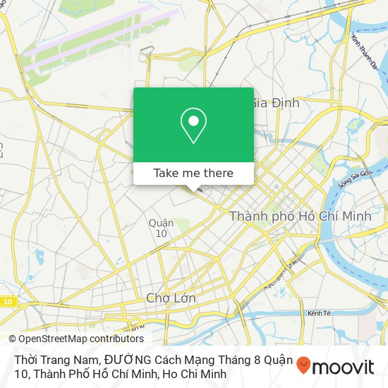 Thời Trang Nam, ĐƯỜNG Cách Mạng Tháng 8 Quận 10, Thành Phố Hồ Chí Minh map