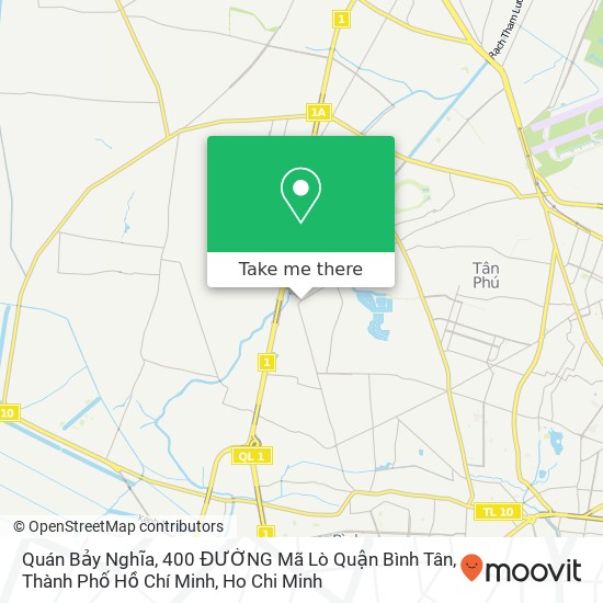 Quán Bảy Nghĩa, 400 ĐƯỜNG Mã Lò Quận Bình Tân, Thành Phố Hồ Chí Minh map