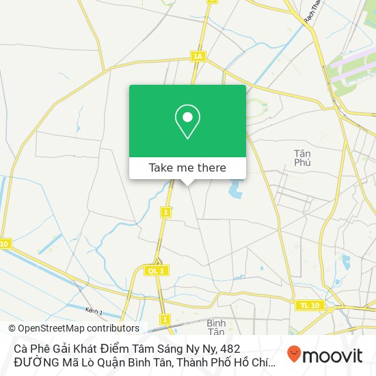 Cà Phê Gải Khát Điểm Tâm Sáng Ny Ny, 482 ĐƯỜNG Mã Lò Quận Bình Tân, Thành Phố Hồ Chí Minh map