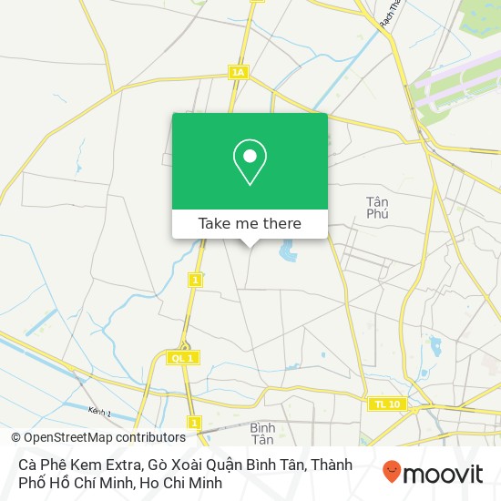 Cà Phê Kem Extra, Gò Xoài Quận Bình Tân, Thành Phố Hồ Chí Minh map