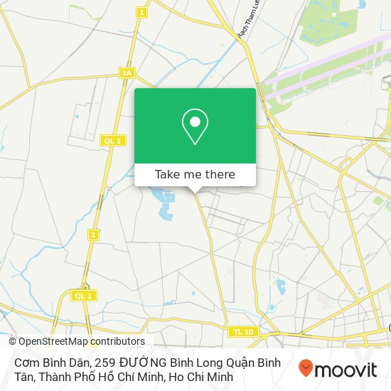Cơm Bình Dân, 259 ĐƯỜNG Bình Long Quận Bình Tân, Thành Phố Hồ Chí Minh map