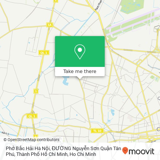 Phở Bắc Hải Hà Nội, ĐƯỜNG Nguyễn Sơn Quận Tân Phú, Thành Phố Hồ Chí Minh map