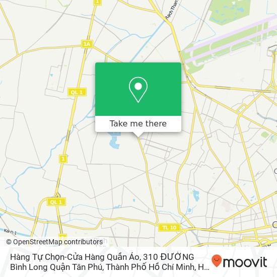 Hàng Tự Chọn-Cửa Hàng Quần Áo, 310 ĐƯỜNG Bình Long Quận Tân Phú, Thành Phố Hồ Chí Minh map