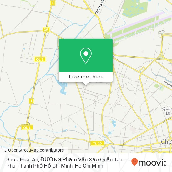 Shop Hoài Ân, ĐƯỜNG Phạm Văn Xảo Quận Tân Phú, Thành Phố Hồ Chí Minh map