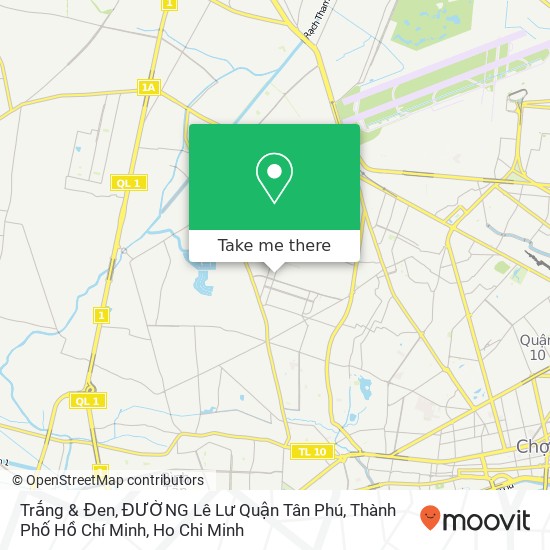 Trắng & Đen, ĐƯỜNG Lê Lư Quận Tân Phú, Thành Phố Hồ Chí Minh map