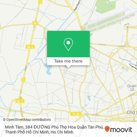 Minh Tâm, 384 ĐƯỜNG Phú Thọ Hòa Quận Tân Phú, Thành Phố Hồ Chí Minh map