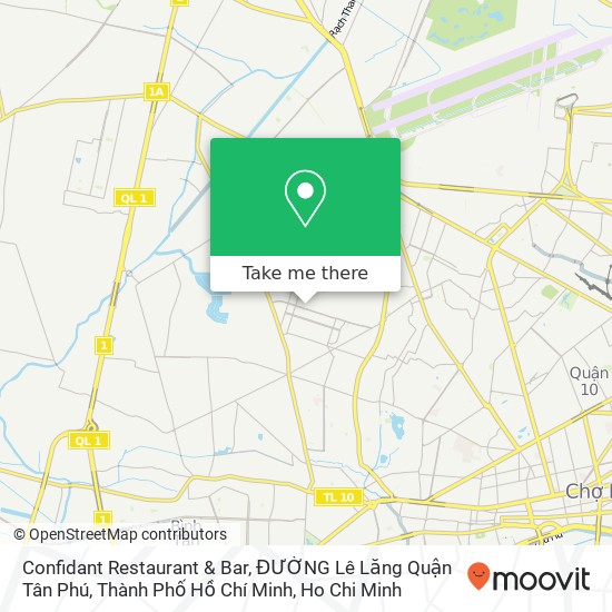 Confidant Restaurant & Bar, ĐƯỜNG Lê Lăng Quận Tân Phú, Thành Phố Hồ Chí Minh map