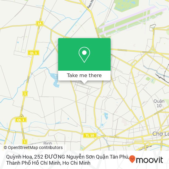 Quỳnh Hoa, 252 ĐƯỜNG Nguyễn Sơn Quận Tân Phú, Thành Phố Hồ Chí Minh map