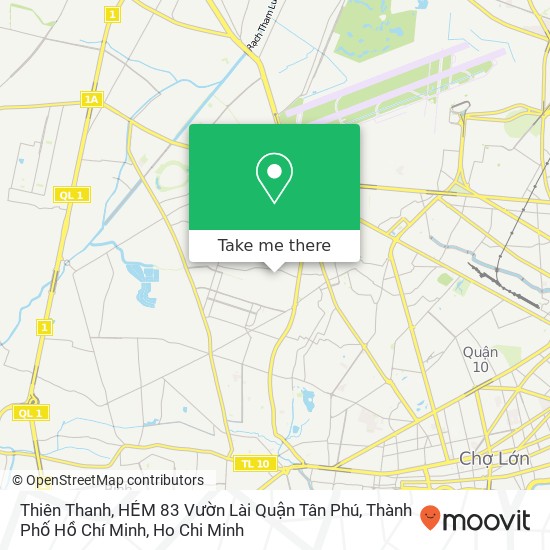 Thiên Thanh, HẺM 83 Vườn Lài Quận Tân Phú, Thành Phố Hồ Chí Minh map