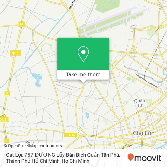 Cát Lợi, 757 ĐƯỜNG Lũy Bán Bích Quận Tân Phú, Thành Phố Hồ Chí Minh map