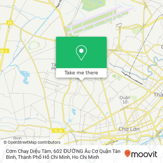 Cơm Chay Diệu Tâm, 602 ĐƯỜNG Âu Cơ Quận Tân Bình, Thành Phố Hồ Chí Minh map