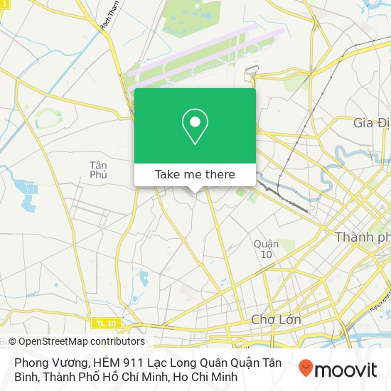 Phong Vương, HẺM 911 Lạc Long Quân Quận Tân Bình, Thành Phố Hồ Chí Minh map