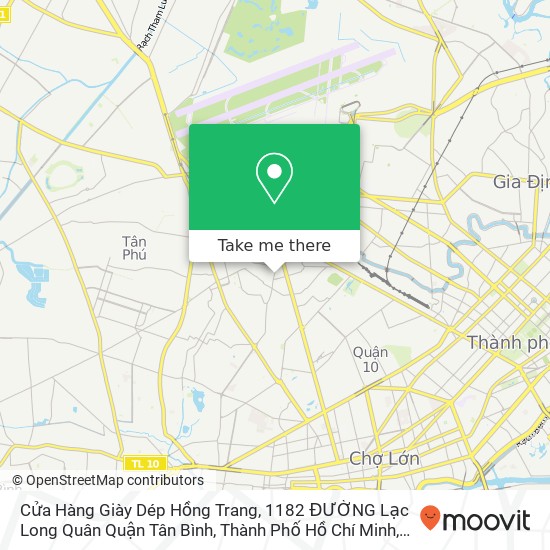 Cửa Hàng Giày Dép Hồng Trang, 1182 ĐƯỜNG Lạc Long Quân Quận Tân Bình, Thành Phố Hồ Chí Minh map