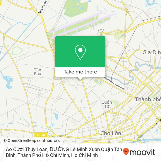 Áo Cưới Thúy Loan, ĐƯỜNG Lê Minh Xuân Quận Tân Bình, Thành Phố Hồ Chí Minh map