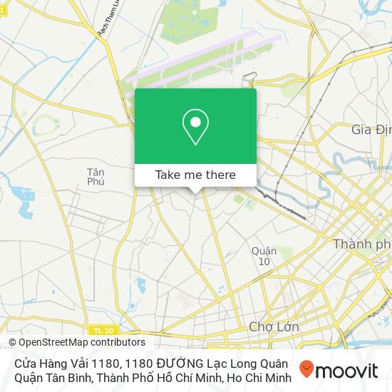 Cửa Hàng Vải 1180, 1180 ĐƯỜNG Lạc Long Quân Quận Tân Bình, Thành Phố Hồ Chí Minh map