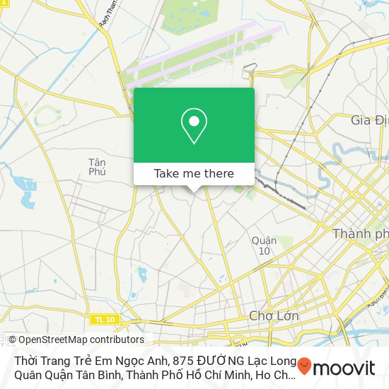 Thời Trang Trẻ Em Ngọc Anh, 875 ĐƯỜNG Lạc Long Quân Quận Tân Bình, Thành Phố Hồ Chí Minh map