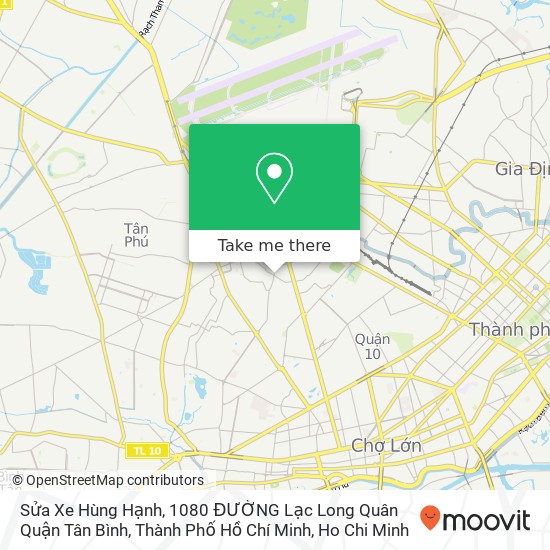 Sửa Xe Hùng Hạnh, 1080 ĐƯỜNG Lạc Long Quân Quận Tân Bình, Thành Phố Hồ Chí Minh map