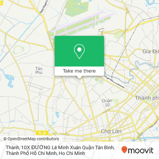 Thành, 10X ĐƯỜNG Lê Minh Xuân Quận Tân Bình, Thành Phố Hồ Chí Minh map