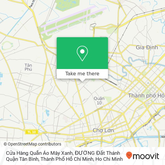 Cửa Hàng Quần Áo Mây Xanh, ĐƯỜNG Đất Thánh Quận Tân Bình, Thành Phố Hồ Chí Minh map