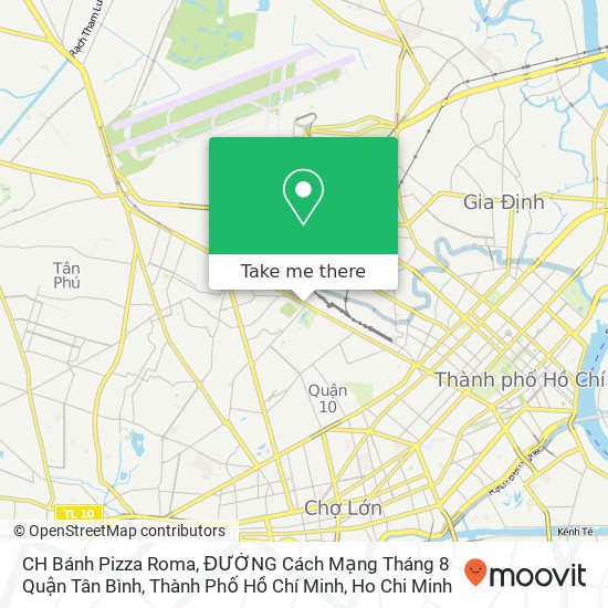 CH Bánh Pizza Roma, ĐƯỜNG Cách Mạng Tháng 8 Quận Tân Bình, Thành Phố Hồ Chí Minh map