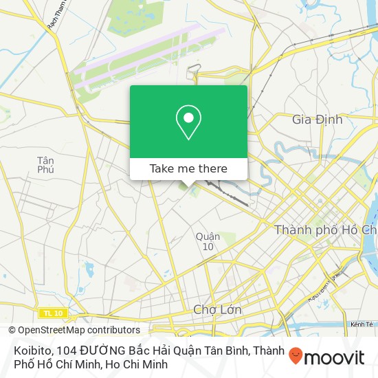 Koibito, 104 ĐƯỜNG Bắc Hải Quận Tân Bình, Thành Phố Hồ Chí Minh map