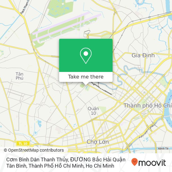 Cơm Bình Dân Thanh Thủy, ĐƯỜNG Bắc Hải Quận Tân Bình, Thành Phố Hồ Chí Minh map
